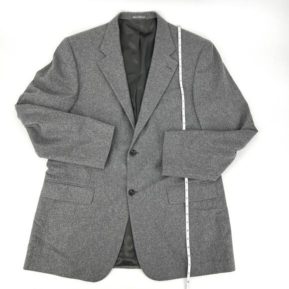 Oscar De La Renta Lithuania Mens Gray Cashmere Wool Blend Blazer Jacket Size 44L - Picture 6 of 10